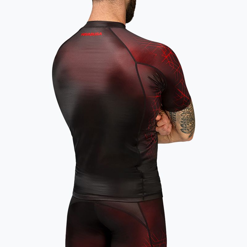 Rashguard pentru bărbați  Hayabusa Geo Rashguard Shortsleeve red 2