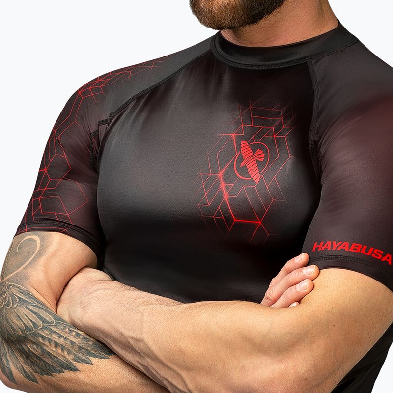 Rashguard pentru bărbați  Hayabusa Geo Rashguard Shortsleeve red 3