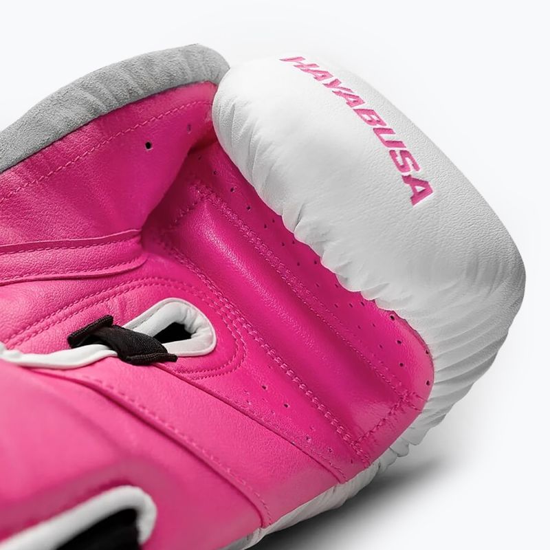 Hayabusa T3 mănuși de box alb și roz T314G 10