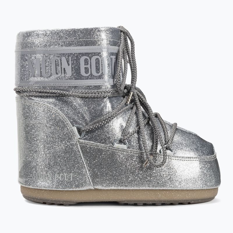 Ghete pentru femei Moon Boot Icon Low Glitter silver 2