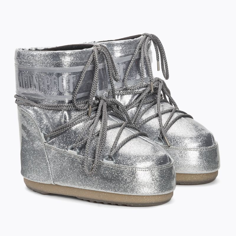 Ghete pentru femei Moon Boot Icon Low Glitter silver 4