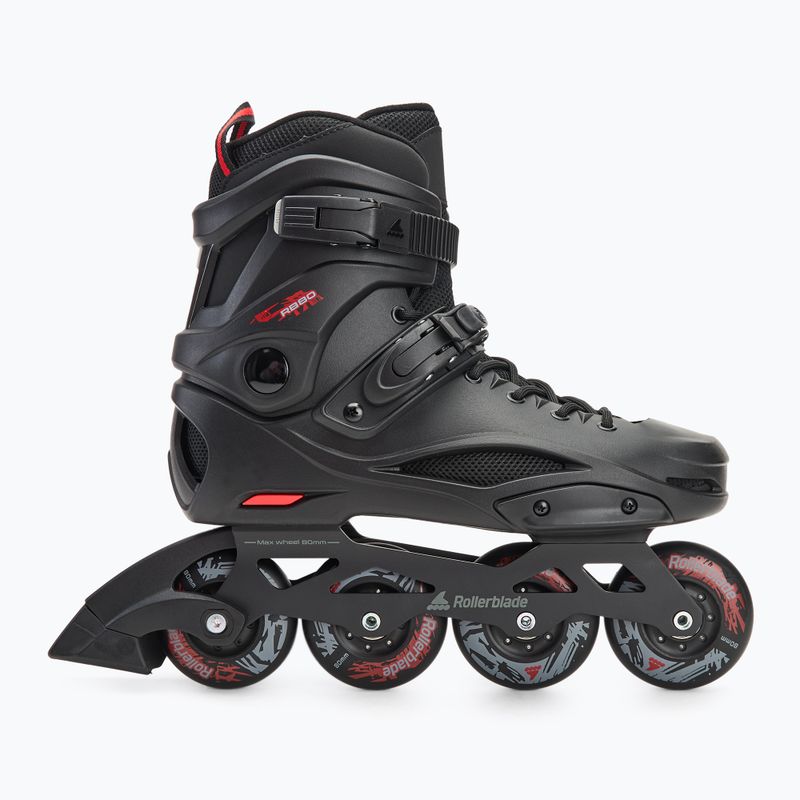 Patine cu rotile Rollerblade RB 80 negru/roșu pentru bărbați 2