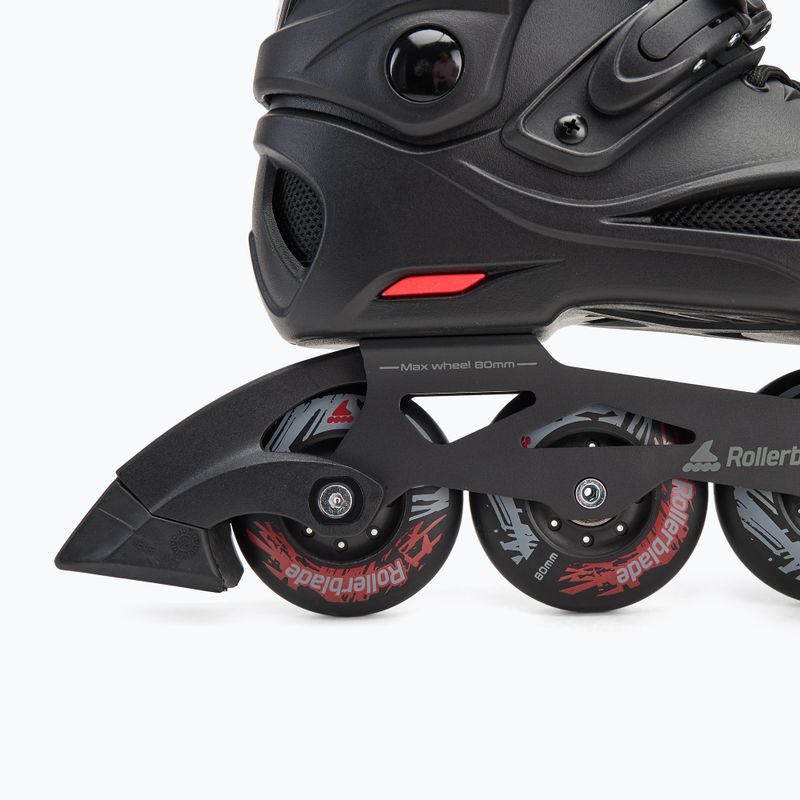 Patine cu rotile Rollerblade RB 80 negru/roșu pentru bărbați 7