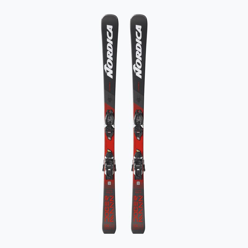 Schiuri pentru copii Nordica Doberman Combi Pro S + legături J7.0 FDT anthracite/red