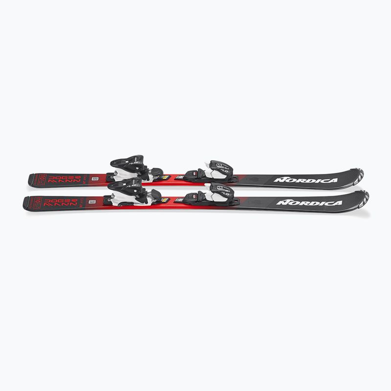 Schiuri de coborâre pentru copii + legături Nordica Team JR (110-150) + J7.0 FDT black/red 5