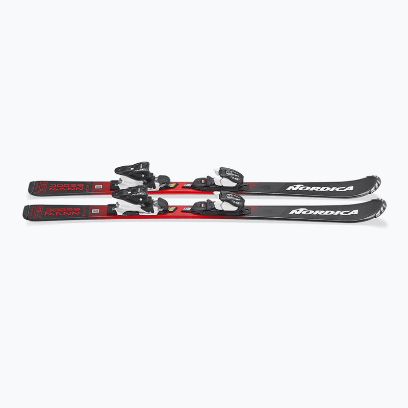 Schiuri de coborâre pentru copii + legături Nordica Team JR (100-140) + J4.5 FDT black/red 5