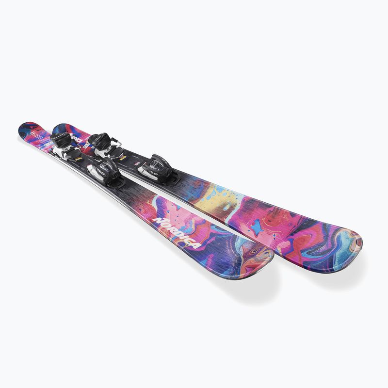 Schiuri de coborâre pentru copii + legături Nordica Unleashed JR + J7.0 FDT rainbow 4