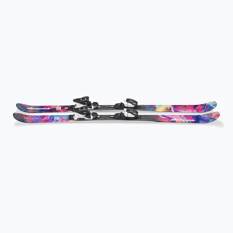 Schiuri de coborâre pentru copii + legături Nordica Unleashed JR + J7.0 FDT rainbow 5