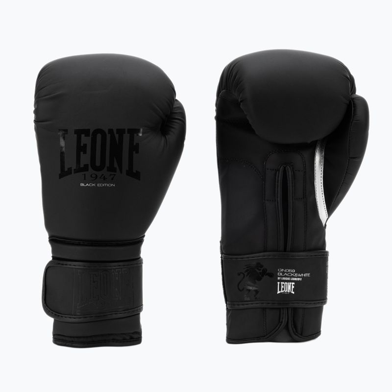 Mănuși de box Leone 1947 Negru și alb negru GN059