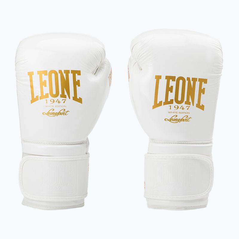 Mănuși de box Leone 1947 negru și alb alb GN059