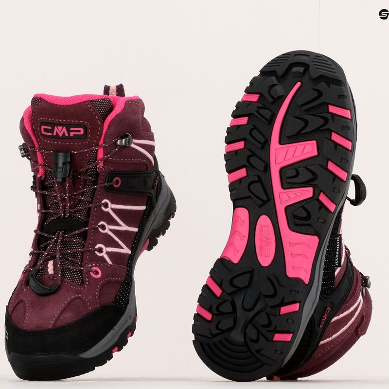 CMP cizme de trekking pentru copii Rigel Mid Wp maroon 3Q12944/05HM 13