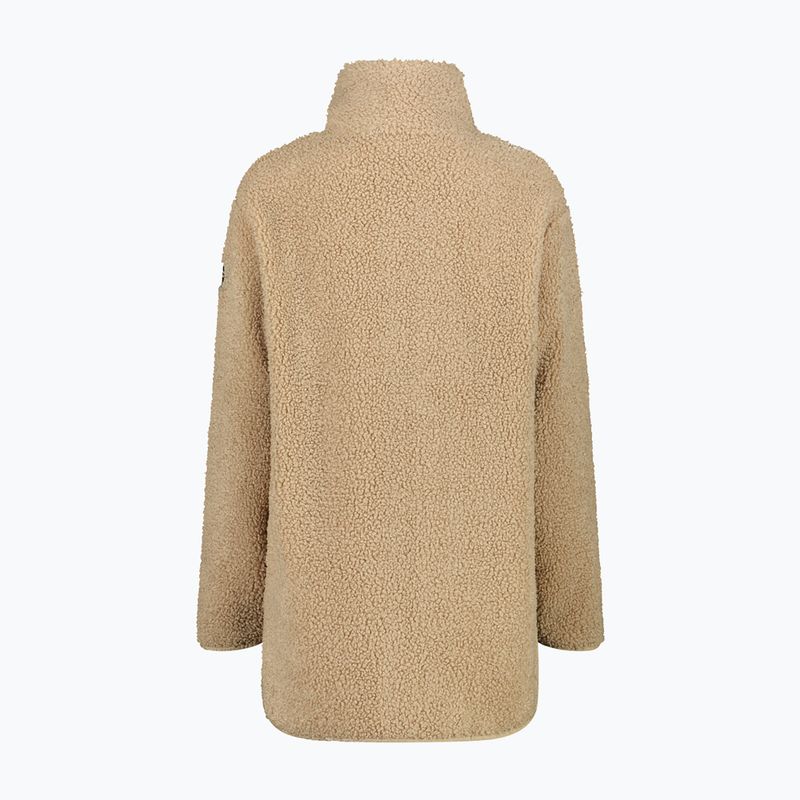 Palton damă CMP 35P3846 Long Teddy Highloft cookie 2