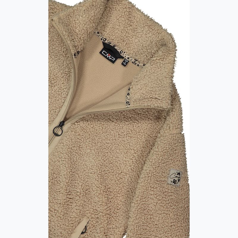 Palton damă CMP 35P3846 Long Teddy Highloft cookie 5