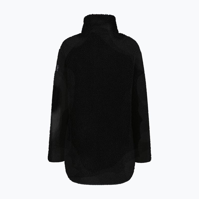 Palton damă CMP 35P3846 Long Teddy Highloft nero 2