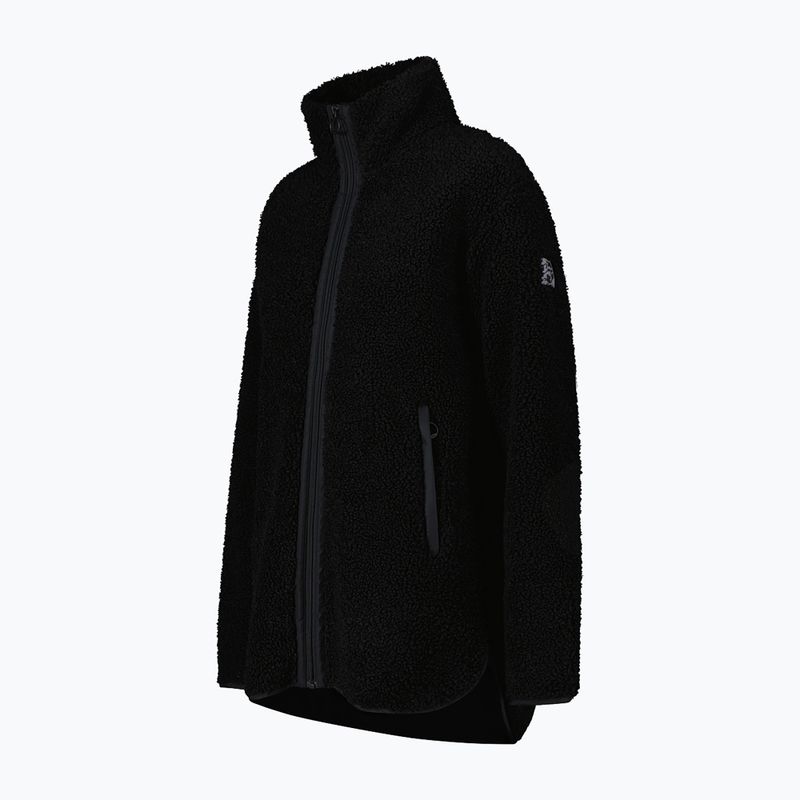 Palton damă CMP 35P3846 Long Teddy Highloft nero 3