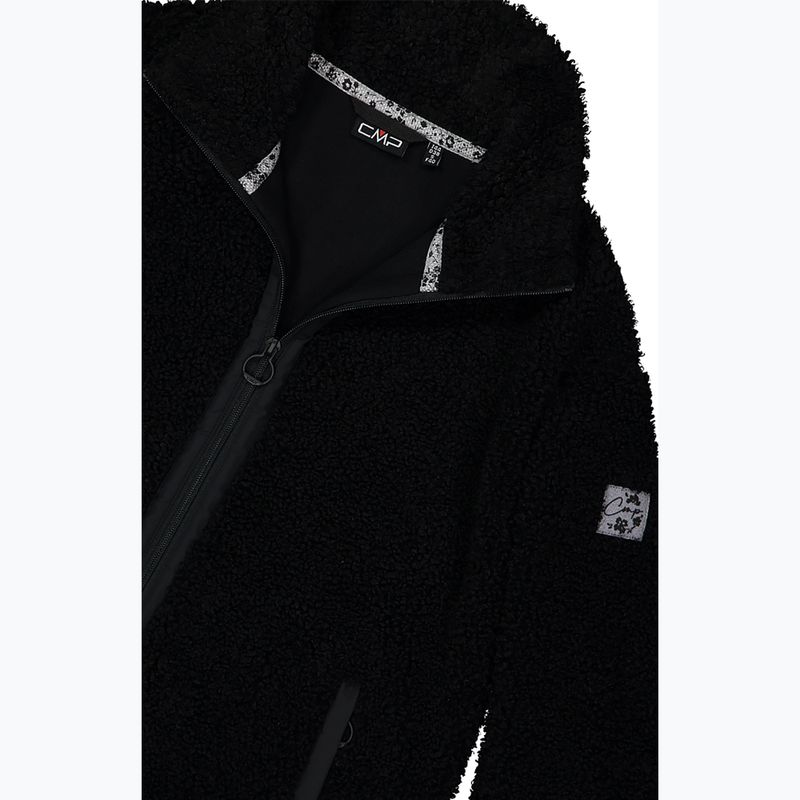 Palton damă CMP 35P3846 Long Teddy Highloft nero 5