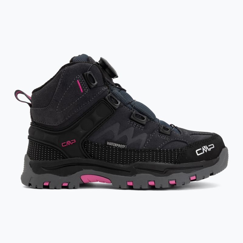 Încălțăminte de trekking pentru copii CMP Kiruna Mid Fitgo Fleece Wp antracite/festival 2