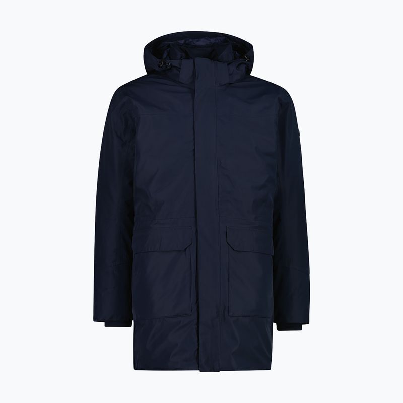 Geacă de ploaie pentru bărbați CMP 35K3737 Parka Zip Hood black/blue/winter sun 6