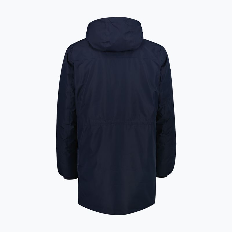 Geacă de ploaie pentru bărbați CMP 35K3737 Parka Zip Hood black/blue/winter sun 7