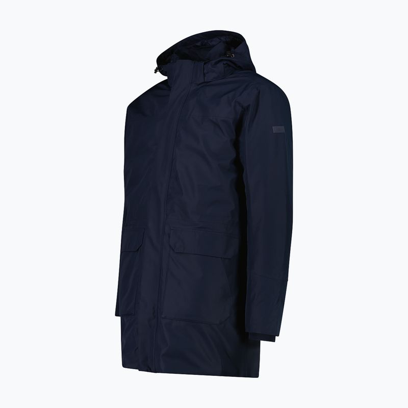 Geacă de ploaie pentru bărbați CMP 35K3737 Parka Zip Hood black/blue/winter sun 8