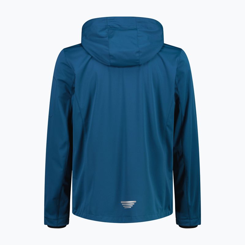 Geacă softshell pentru bărbați CMP 39A5027 Zip Hood petroleum 2