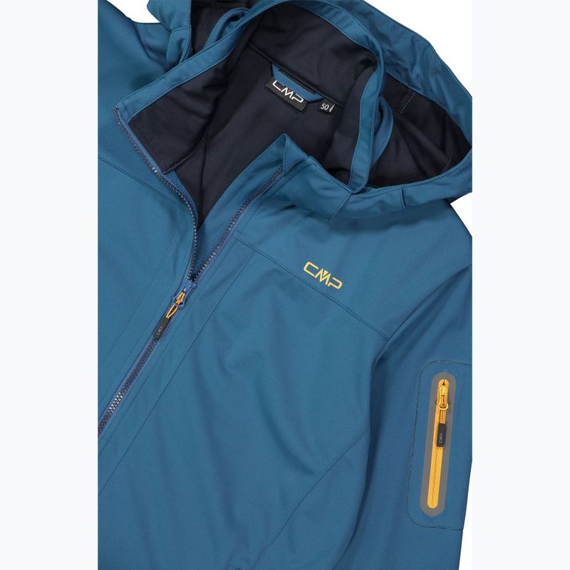 Geacă softshell pentru bărbați CMP 39A5027 Zip Hood petroleum 5