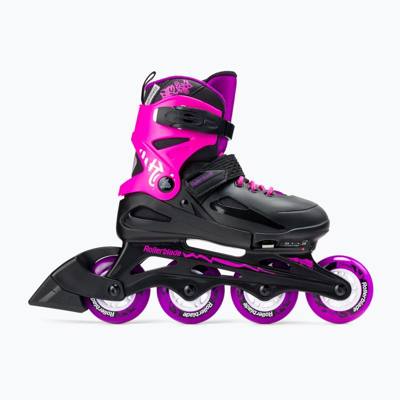 Rollerblade Fury G role pentru copii negru/roz 07067100 7Y9 2