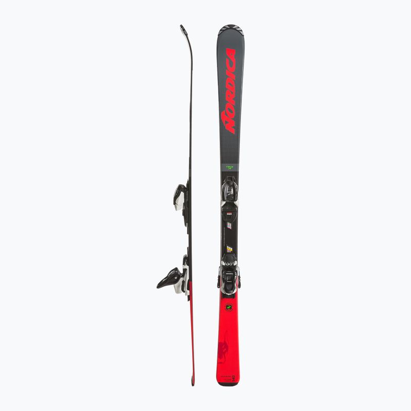 Schiuri de coborâre pentru copii Nordica Team J R + J7.0 FDT grey/red 2