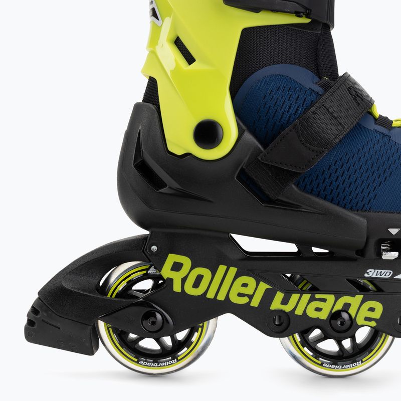 Role pentru copii Rollerblade Microblade 3WD Jr blue royal/lime 6