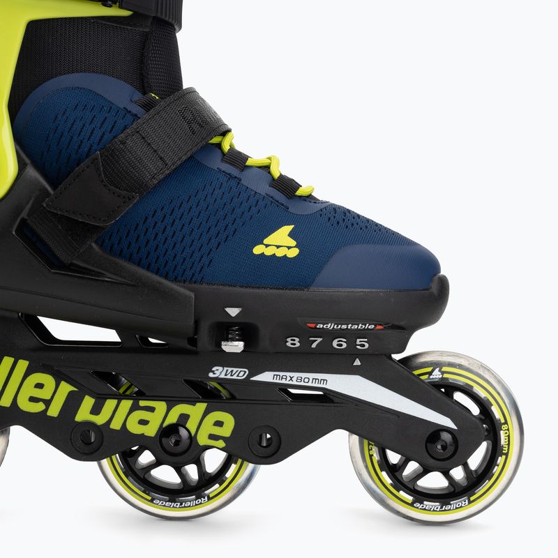 Role pentru copii Rollerblade Microblade 3WD Jr blue royal/lime 7