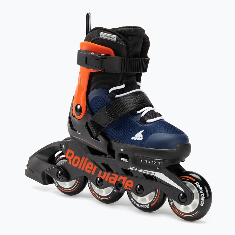 Patine pentru copii Rollerblade Microblade albastru marin și portocaliu 07221900 174