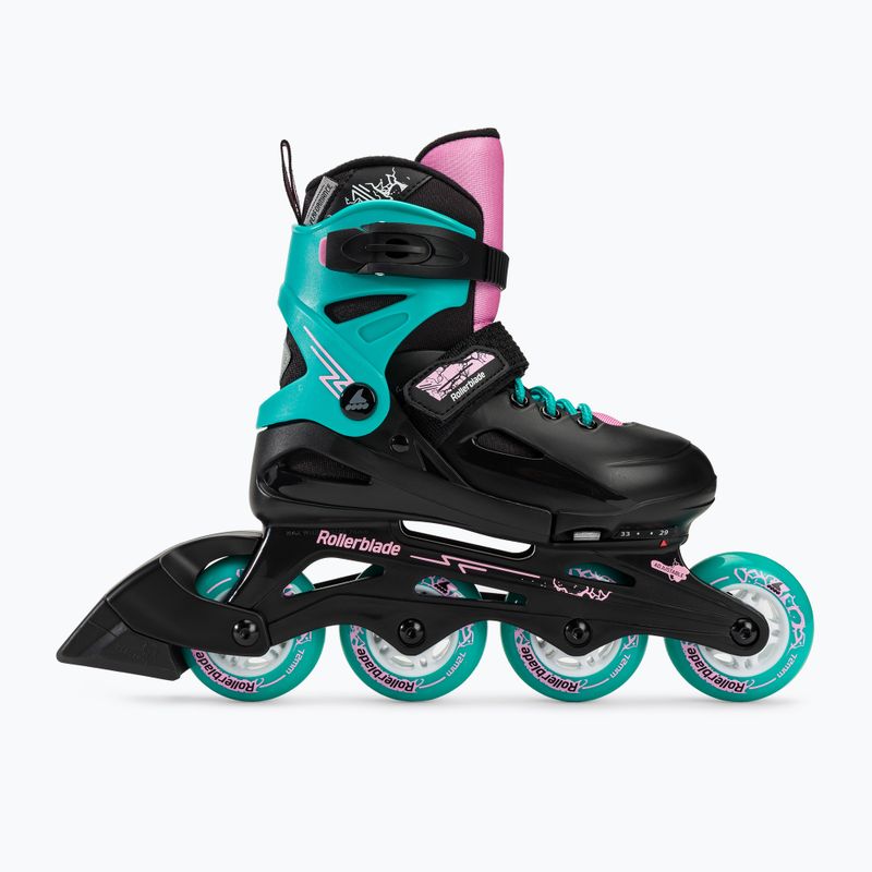 Role pentru copii Rollerblade Fury black sea/green 2