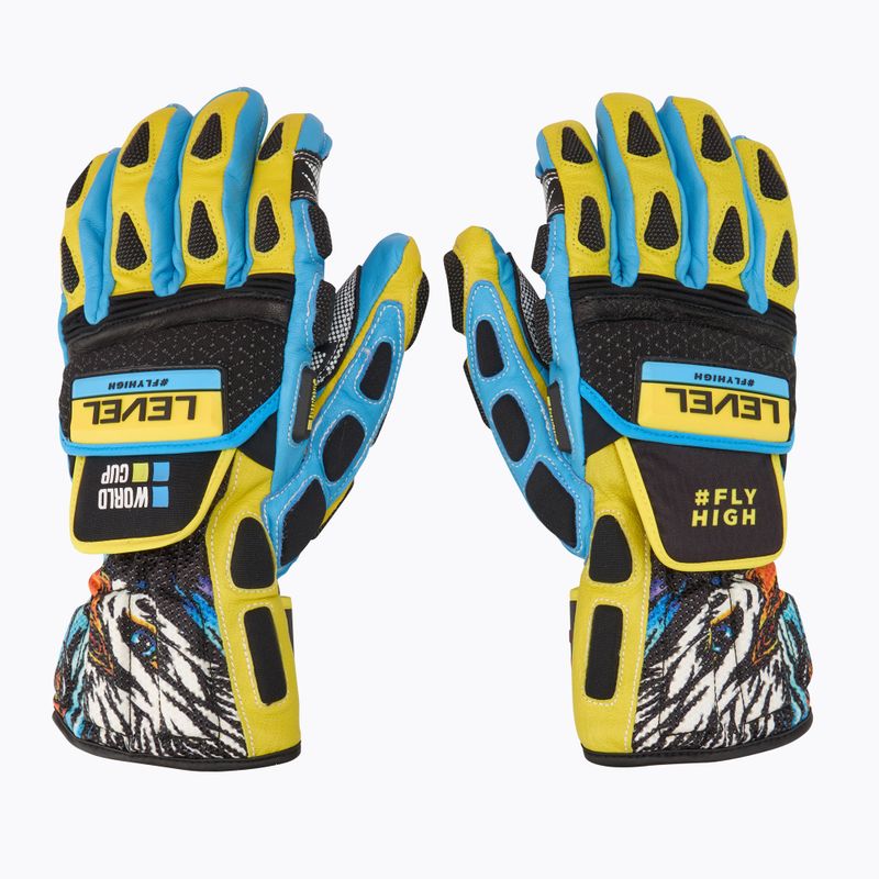 Mănuși de schi Level Worldcup CF yellow/blue 2