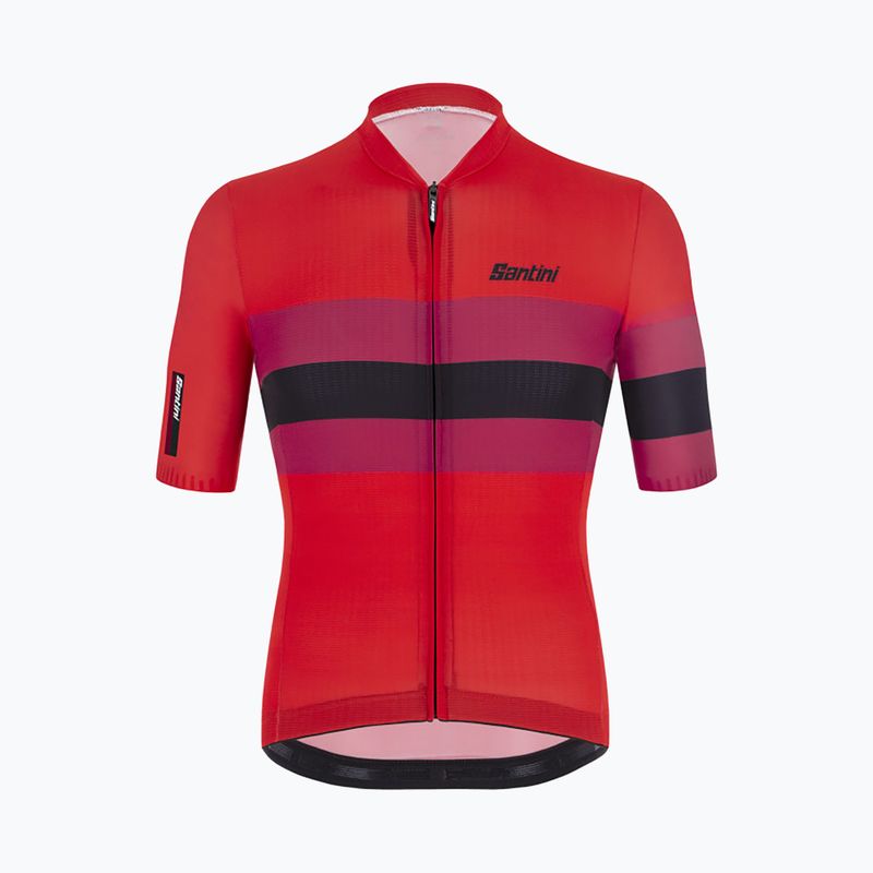 Tricou de ciclism pentru bărbați Santini Ecosleek Bengal roșu 2S94475CESLKBENGRSS