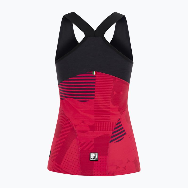 Santini Scia Optic tricou de ciclism pentru femei negru/roșu 2S63GLLSCIAOPTIACS 2