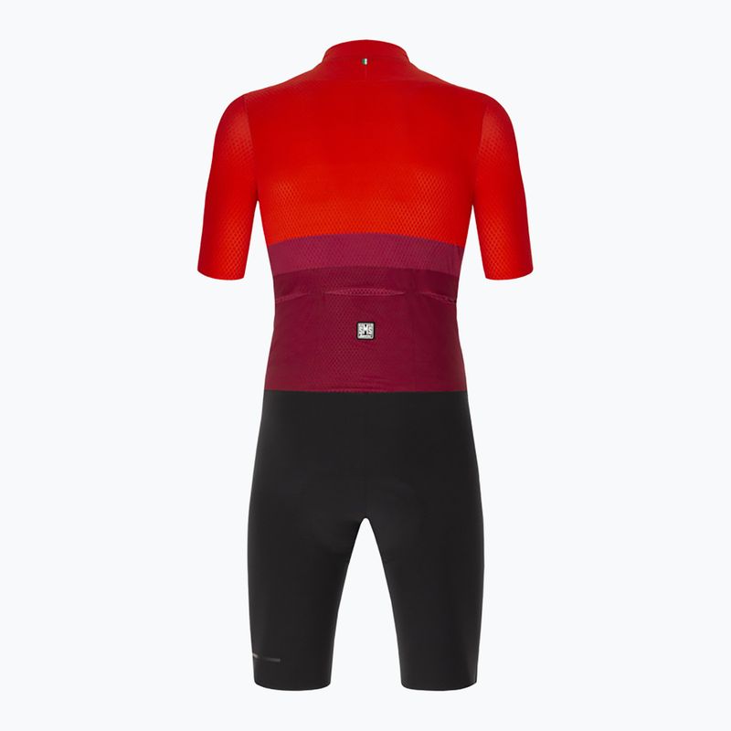 Santini Redux Istinto costum de ciclism pentru bărbați negru/roșu 2S769C3REDUXISTINES 2