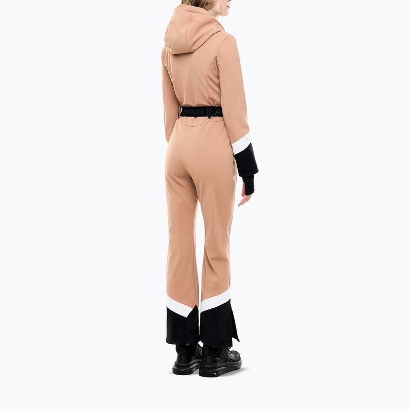 Combinezon de schi pentru femei EA7 Emporio Armani Pure Softshell Jumpsuit mocha mousse 2