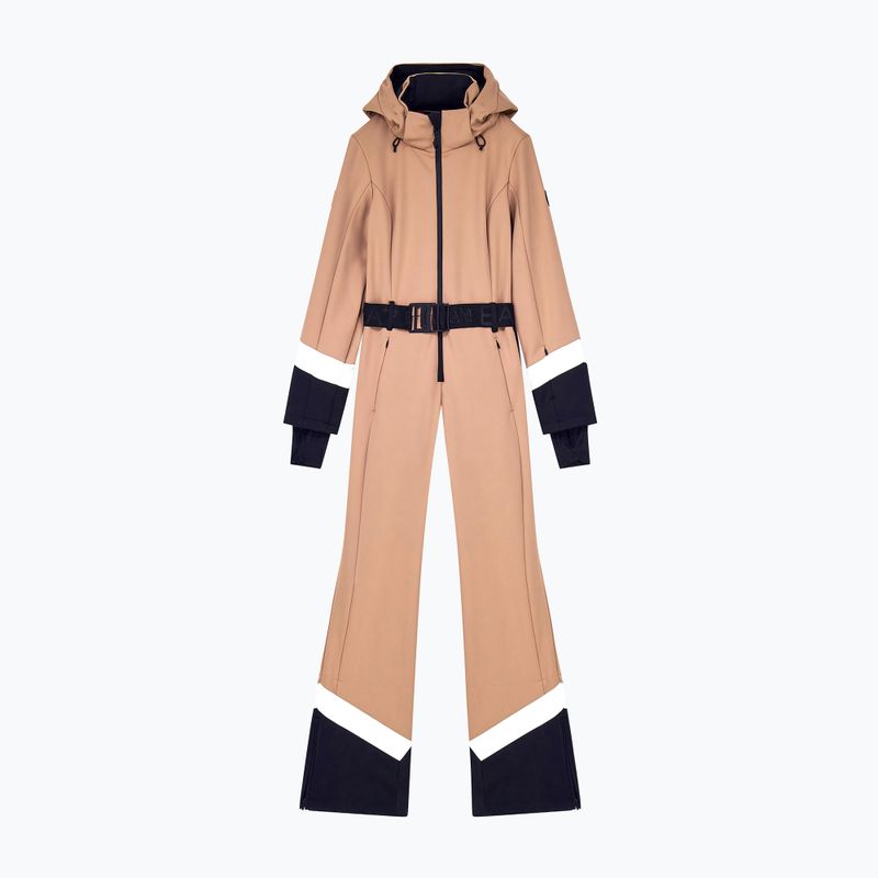 Combinezon de schi pentru femei EA7 Emporio Armani Pure Softshell Jumpsuit mocha mousse 7