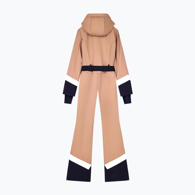 Combinezon de schi pentru femei EA7 Emporio Armani Pure Softshell Jumpsuit mocha mousse 8