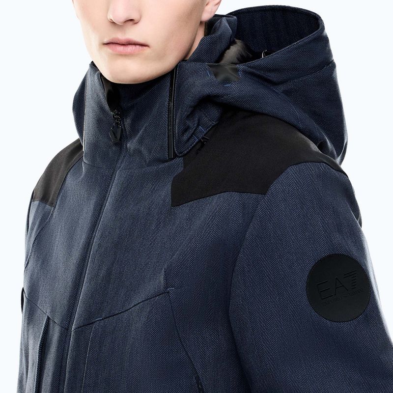 Geacă de schi pentru bărbați EA7 Emporio Armani Elitary Fashion fancy blue herringbo 4