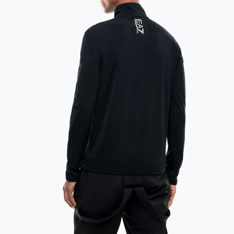 Bluză pentru bărbați de schi EA7 Emporio Armani Pure Powerstretch T-Top Half Zip black 3