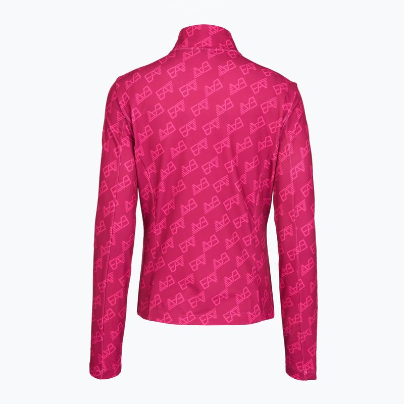 Bluză de schi pentru femei EA7 Emporio Armani Pure Powerstretch T-Top Half Zip fancy vivacious mono 2