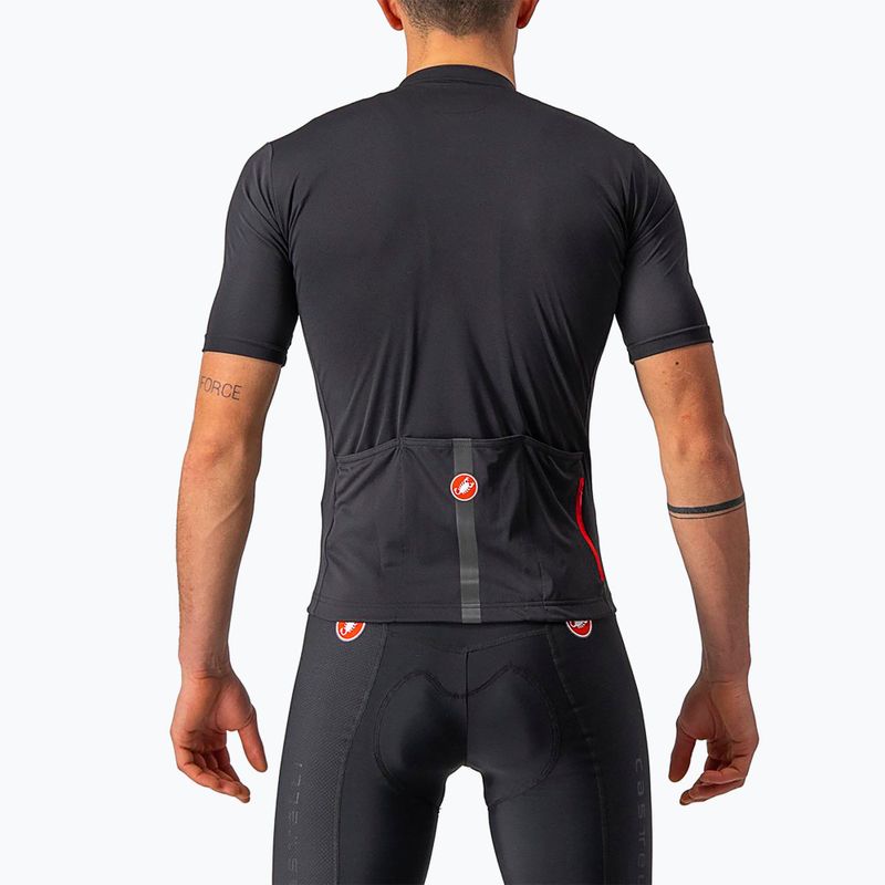 Tricou de ciclism pentru bărbați Castelli Classifica light black 2