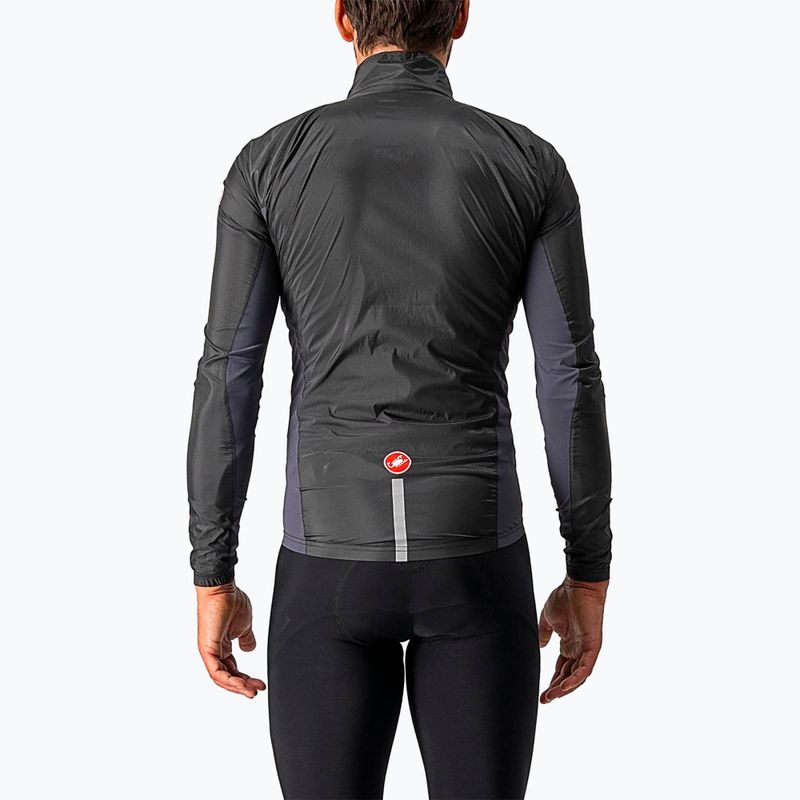 Jachetă de ciclism pentru bărbați Castelli Squadra Stretch light black/dark gray 2