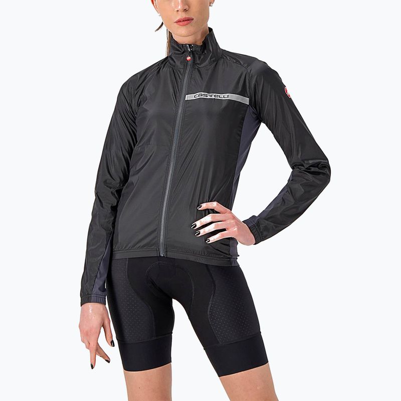 Jachetă de ciclism pentru femei Castelli Squadra Stretch light black/dark gray