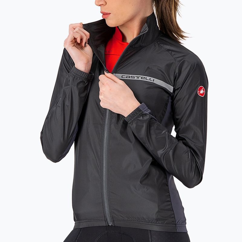 Jachetă de ciclism pentru femei Castelli Squadra Stretch light black/dark gray 3