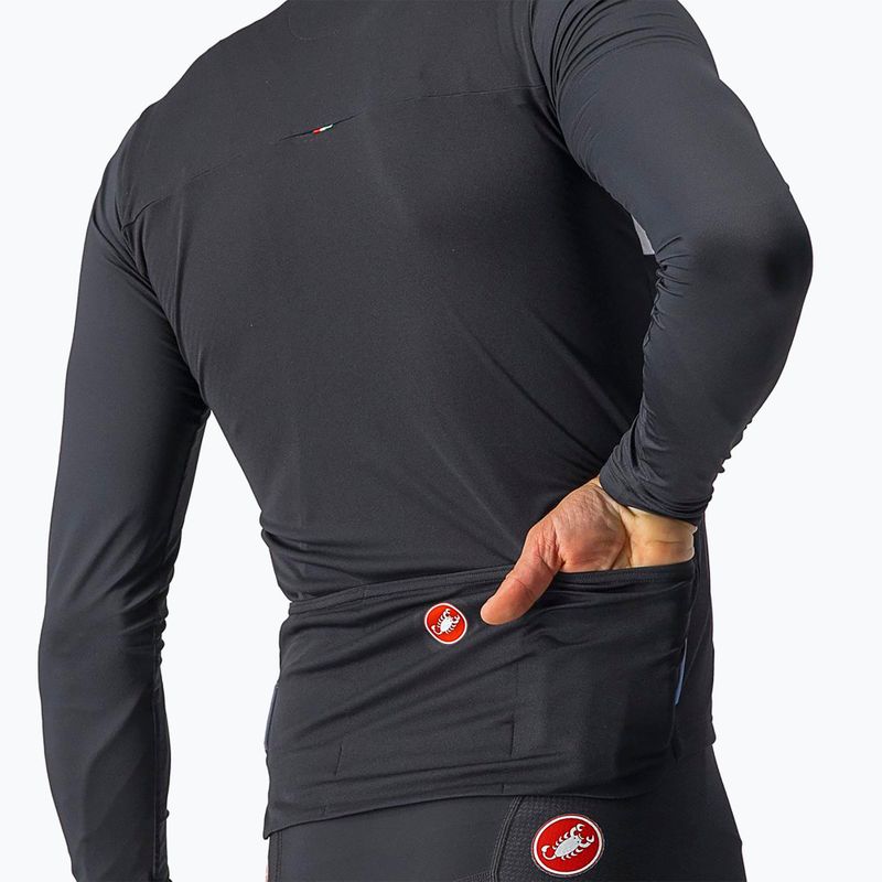 Longsleeve de ciclism pentru bărbați Castelli Prologo 7 light black/silver gray/ivory 3
