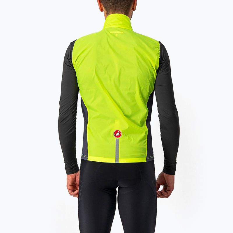 Vestă de ciclism pentru bărbați Castelli Squadra Stretch electric lime/dark gray 2