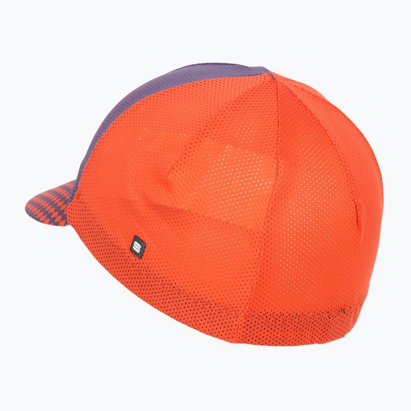 Sportful Checkmate Șapcă pentru cască de ciclism portocalie și mov 1123038.117 3