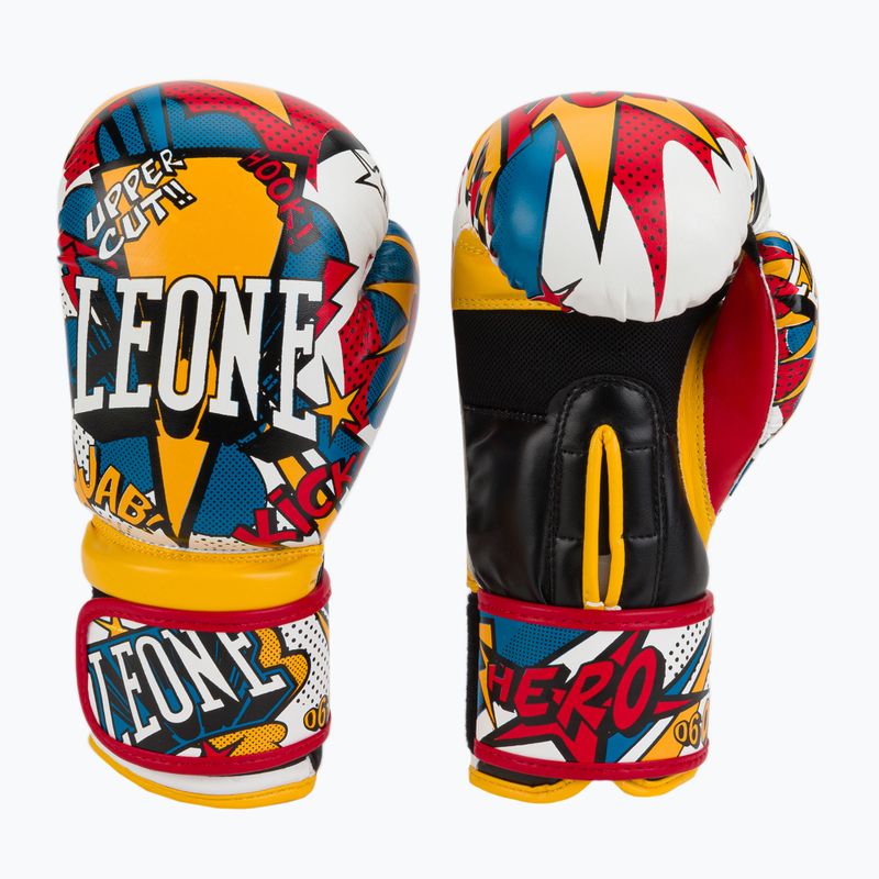 Mănuși de box pentru copii Leone Hero colorate GN400J